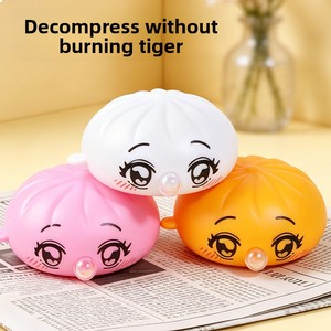 En stock, jouets transfrontaliers de décompression en forme de petits pains vapeur, à presser, à bulles, pour les cheveux, en plastique - Product Image 3