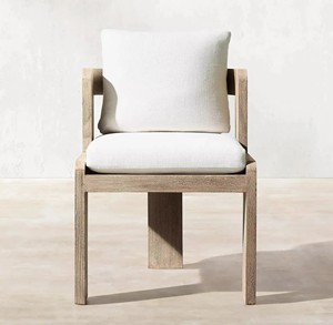 Bộ bàn ăn ngoài trời bằng gỗ Tếch bền sang trọng với đệm chống thấm nước thiết kế hiện đại cho khách sạn & biệt thự 5 sao - Product Image 3