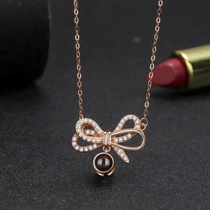 Perhiasan pita kalung foto kustom kalung proyeksi mode perhiasan agen belanja - Product Image 4