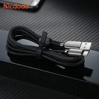 Câble de charge LED Mcdodo 620 5 pieds avec arrêt automatique de l'alimentation, QC4.0 QC3.0, charge rapide, câble de charge pour Android, micro USB, câble de charge de données