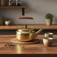 Ensemble de cafetière arabe en acier inoxydable cafetière turque 3 pièces bouilloire à thé expresso cafetières classiques de style moyen-oriental
