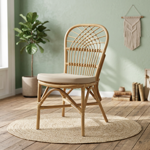 Silla de comedor con mechones de Paloma, silla de ocio de bambú Modular para dormitorio, Hotel, escuela, apartamento, taller asiático para villas - Product Image 4