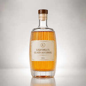 Bouteille à <span class=keywords><strong>liqueur</strong></span> en verre à nervures verticales à corps large 500 ml vide en verre Super Flint pour <span class=keywords><strong>Cognac</strong></span>, Brandy, Gin, Rhum, Tequila, <span class=keywords><strong>Liqueur</strong></span> - Product Image 3