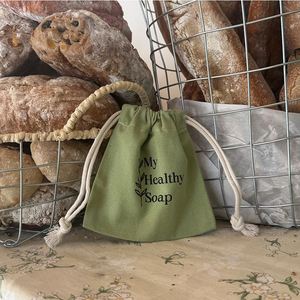 Custom Logo Organic Muslin Recycled Cotton <b>Canvas</b> Drawstring Dust Bag GOTS Certified for Crafts Gifts Candles Photo <b>Frames</b> - Product Image 4