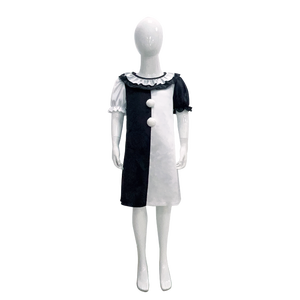 ชุดคอสเพลย์สำหรับเด็กผู้หญิงชุดฮาโลวีนตัวตลกคณะละครสัตว์สีขาวและสีดำงานตามสั่ง - Product Image 6