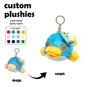 Op maat gemaakte bruine leeuw knuffel sleutelhanger schattig nieuw product zachte stof met PP katoenen vulling op maat gemaakte exclusieve sleutelhanger - Product Image 3