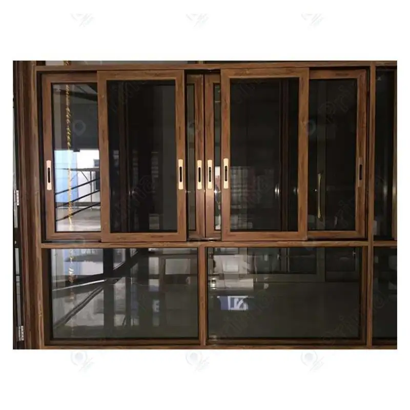 Personalizado fabricante Vertical automática de guillotina de la ventana F ventanas correderas de Pvc ventana de aluminio deslizante en cepillo 5Mm
