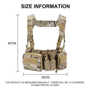 Gilet tactique Molle d'extérieur à prix de gros, conception multi-poches personnalisée, pochette à chargeur à dégagement rapide, fabriqué en nylon durable - Product Image 5