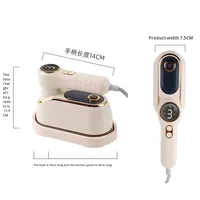 Fer à vapeur électrique à main avec 1200W de puissance, réservoir d'eau de 230ml anti-brûlure à sec-Vapeur portable pour vêtements à usage domestique