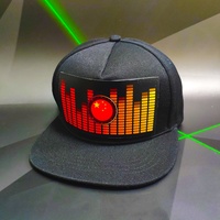 Pantalla LED Bluetooth Snapback Sombrero Programable Logotipo luminoso Gorra de béisbol para adultos Sombrero de fiesta brillante con mensaje