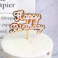 Backdekorationen für Kuchen, Ins-Style Mehrfarbige Doppelschichtige Acryl-Kuchenaufsätze, Party-Kuchendekoration