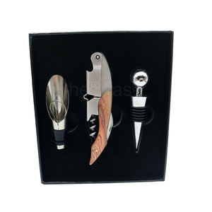 Juego de Herramientas de acero inoxidable para botellas de vino, Set de regalo con tapón de sacacorchos, accesorios de 3 piezas, abridor de vino tinto - Product Image 2