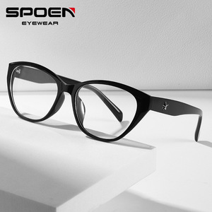 Montures de lunettes SPOEN Cat Eye, monture intégrale, anti-lumière bleue, unisexe, légères, TR90, lunettes tendance - Product Image 1