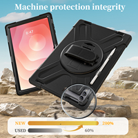 Pour Samsung Tab S11 Ultra 14.6 "X930 Accessoire Rotation à 360 degrés Étui de protection antichoc pour tablette avec dragonne