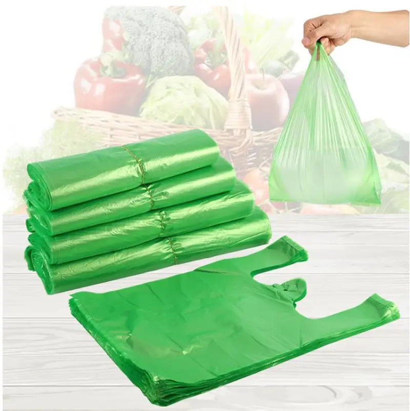 2022 sıcak satış toptan kullanımlık özel alışveriş çantaları toptan farklı boyutu T Shirt plastik alışveriş torbaları