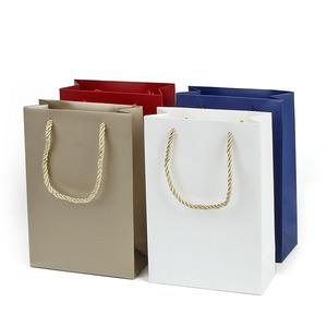 High Quality Rectangle Kraft Paper Pouches Gifts Bag with Nylon Thread Handle Fashionable jewelry box Shopping Bags