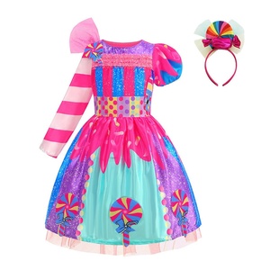 BAIGE venta al por mayor Popular Halloween niños caramelo princesa vestido lindo malla salón rendimiento desgaste princesa disfraces - Product Image 2