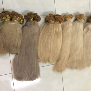 Extensions de cheveux humains à pointe plate professionnelles, blond platine, Remy, à la kératine, pour une tenue durable, fabriquées en usine au Vietnam - Product Image 2