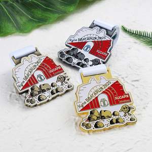 Medalla de Aleación de Zinc Chapada en Oro y Plata, Personalizable con Esmalte, Diseño 3D de Dibujos Animados, Medallas Personalizadas con Cinta - Product Image 4