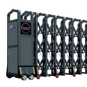 Puerta Retráctil Bai Shun BS-S de Acero Inoxidable para Obras de Construcción, Unidades Escolares, con Control Remoto Automático y Placa de Matrícula - Product Image 5