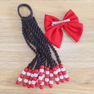 AliLeader Hair <span class=keywords><strong>Queue</strong></span> <span class=keywords><strong>de</strong></span> <span class=keywords><strong>cheval</strong></span> tressée pour enfants <span class=keywords><strong>de</strong></span> 8 pouces avec perles <span class=keywords><strong>et</strong></span> nœud papillon, idéale pour les fêtes <span class=keywords><strong>et</strong></span> l'usage quotidien - Product Image 5