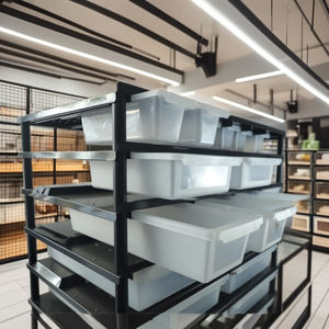 Accesorios calefactables para reptiles pequeños, transportadores de mascotas para roedores, plástico cuadrado negro, cierre de realce de Metal, tinas de cría, jaulas de estante para serpientes - Product Image 4