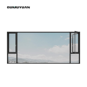 Cửa sổ nhôm kính hai lớp hiện đại phong cách xoay cách âm và cách nhiệt cho ngôi nhà & biệt thự - Product Image 1