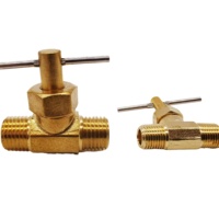 HT. Vanne à aiguille réductrice en laiton forgé 1/4'' MIP x MIP, sans plomb, zéro fuite, résistante aux produits chimiques, modèle basse pression