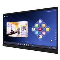 Papan TV pintar layar interaktif Panel datar 86 inci kelas atas pabrik untuk kelas konferensi 32GB + 512GB