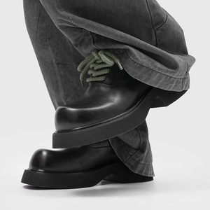 Nouvelle Arrivée 2026 – Chaussures Derby Homme à Semelle Épaisse Noires – Décontractées, Tendance, Confortables, Durables et Élégantes - Product Image 3