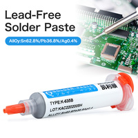 Pasta de Soldadura sin Plomo KELLYSHUN KZ-1551 Sn99% Ag0.3% Cu0.7% para Reparación de Teléfonos Móviles SMD BGA LED, Hecho en China, ODM/OEM