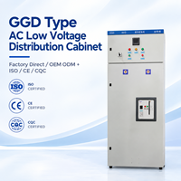 Armoire de distribution électrique basse tension triphasée OEM ODM GGD à haute capacité de coupure, panneau de commande IP40, ensemble complet