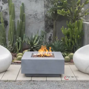 Best Selling Square Concrete Heating CE Approved Natural Gas Propane Fire Cube/Fire Pit Table