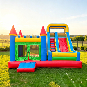 Château Gonflable Commercial <span class=keywords><strong>pour</strong></span> la <span class=keywords><strong>Location</strong></span>, Combo Château Gonflable et Toboggan <span class=keywords><strong>pour</strong></span> Enfants, Idéal <span class=keywords><strong>pour</strong></span> Fêtes et Événements - Product Image 1