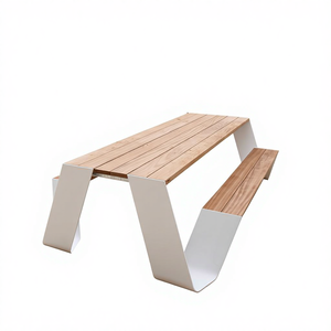 Juego de Mesa y Sillas de Bambú <span class=keywords><strong>para</strong></span> Exteriores, Muebles Fu Lin, <span class=keywords><strong>para</strong></span> Parques, <span class=keywords><strong>Lugares</strong></span> Públicos, Hoteles, Patios, Proyectos, Hecho en China - Product Image 1