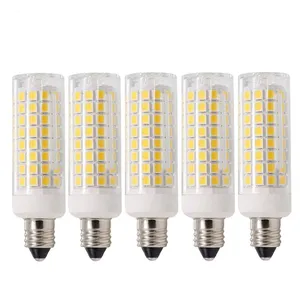 דימר LED מנורת E11 E12 E14 E17 BA15D G4 G9 GY6.35 10W 12W G8 אור SMD 2835 נרות תירס הנורה 110V 220V קרמיקה