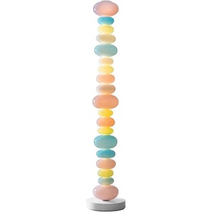 Lampe sur pied LED à intensité variable, 160 cm de hauteur, abat-jour en verre et base en métal, pour salon, chambre à coucher, chambre d'enfant, utilisation comme lampe de chevet - Product Image 1