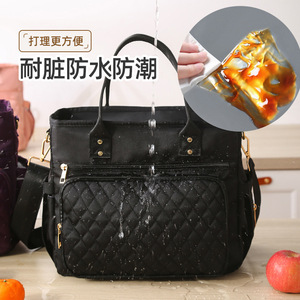 Bolsa Térmica para Lonchera, Gran Capacidad, Impermeable, para Viajes, Picnic, Pañales, Estilo Nórdico, Negro, Rosa, Morado - Product Image 2