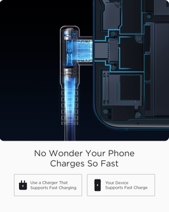 AINOPE <span class=keywords><strong>Cable</strong></span> USB C duradero Nylon trenzado 6.6FT L-Shape 3.1A <span class=keywords><strong>Cable</strong></span> de carga rápida tipo C para iPhone 17 16 <span class=keywords><strong>Samsung</strong></span> Galaxy S10 S9 - Product Image 4