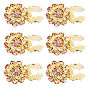 Boutons décoratifs en strass de cristal ronds en forme de fleur pour femmes, <span class=keywords><strong>bijoux</strong></span> amovibles pour chemises, accessoires de costume de mariage - Product Image 6