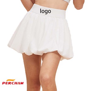 Femmes taille haute mignon plis ballon jupes courtes bulle Mini Flare gonflé tennis et golf jupes porter - Product Image 2