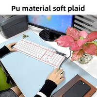 Tapis de bureau multifonctionnel pour clavier et souris, tapis de jeu et d'écriture antidérapant en PU, design personnalisable, en stock