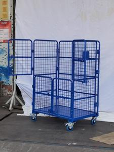 Aanpasbare <span class=keywords><strong>Oem</strong></span> Vierwielige Opvouwbare Logistieke Trolleys 500Kg Capaciteit Staalgaas Opslagrol Pu Gepoedercoat Gelast Staal - Product Image 5