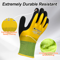 Guantes de Seguridad XINGYU de Calibre 15, Resistentes a Cortes, de HPPE Acrílico, con Revestimiento de Látex Arenoso, Resistentes al Frío, para Almacenes Frigoríficos, Térmicos, Invernales, Anti-Corte
