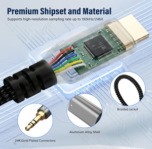 <span class=keywords><strong>Cable</strong></span> de Audio <span class=keywords><strong>HDMI</strong></span> ARC <span class=keywords><strong>a</strong></span> AUX de 3.5mm con Alimentación USB para TV, Sistema de Sonido, Altavoz, Barra de Sonido, Amplificador de Cine en Casa - Product Image 3
