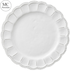 MC restaurante al por mayor hotel Fiesta <span class=keywords><strong>en</strong></span> relieve de cena de porcelana placas vintage blanco de cerámica juegos - Product Image 2