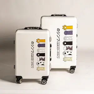YX16927 맞춤형 패턴 알루미늄 수하물 여행 가방 하드 케이스 트롤리 박스 20 인치 캐빈 케이스 가방 ABS 세트 케이스