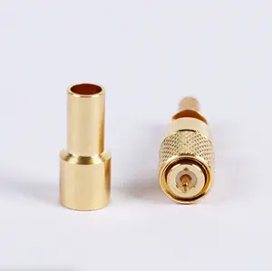 Vernikkeld M5 10-32 Vrouwelijke Jack Schot Microdot Connector Voor Chassis Krimptang Type