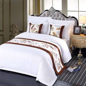 Venta al por mayor de fábrica, ropa de cama de lujo, juego de sábanas 300T con 2 fundas de almohada, tamaño doble para habitación de hotel - Product Image 2