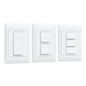 Interruptor de luz inteligente con Wifi para el hogar, zigbee inteligente con pulsador de pared/wifi, 1, 2 y 3 entradas